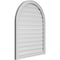 Ekena Millwork Round Top Surface Mount PVC Gable Vent: Functional, w/ 2"W x 1-1/2"P Brickmould Frame, 30"W x 38"H GVPRT30X3802SF - alternate 3